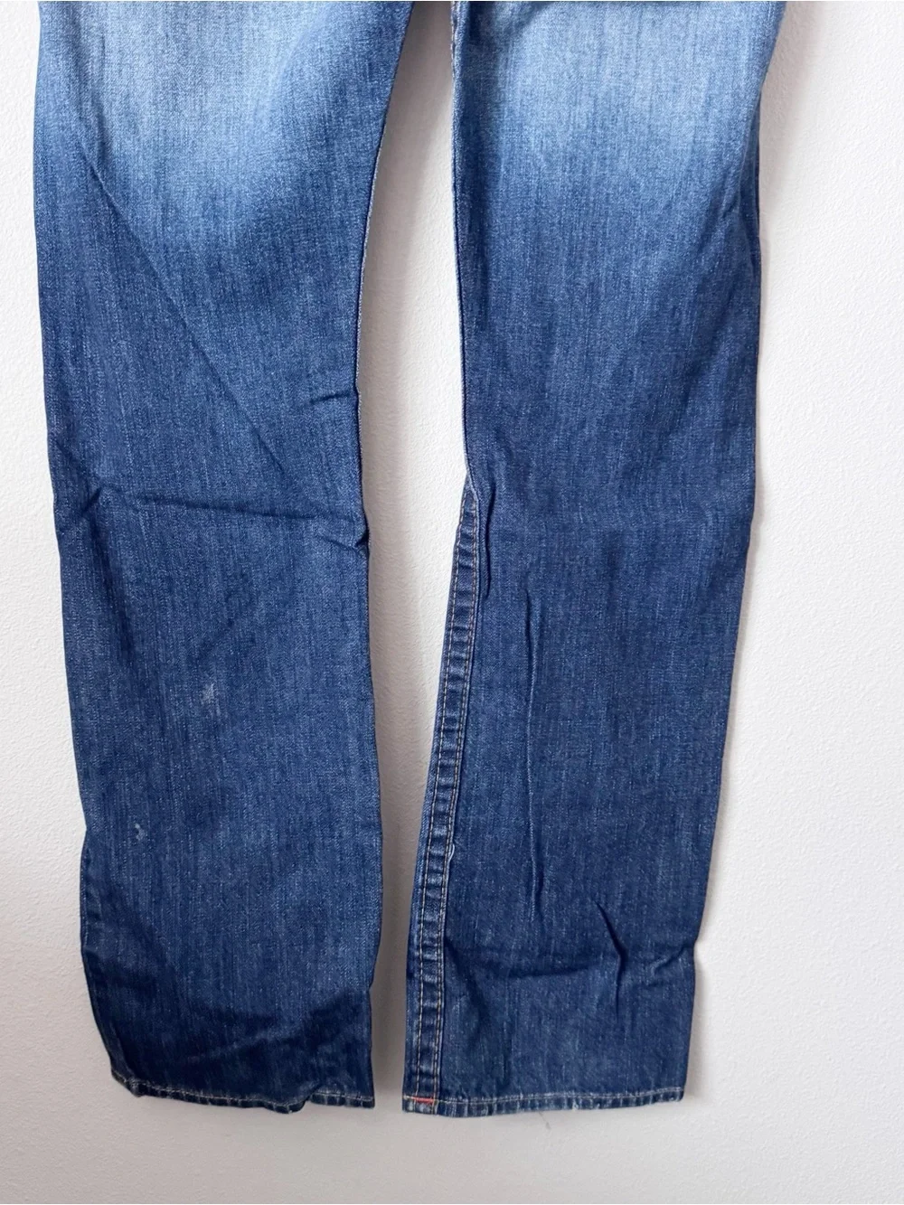True Religion Men's Ricky Bootcut Faded Blue Jeans 33/34
